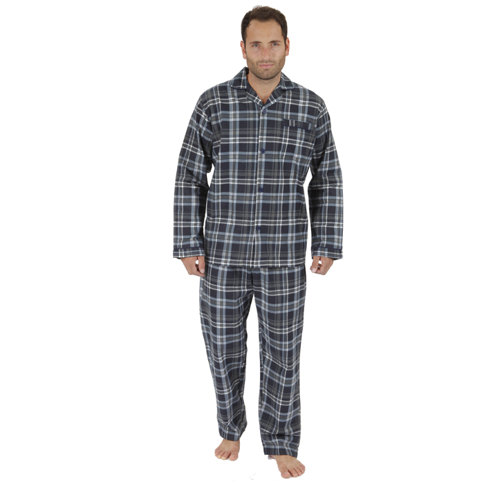 G1003 Check Brushed Cotton Pyjama (Last Few), Colour: Assorted / Size: 6XL 62/64